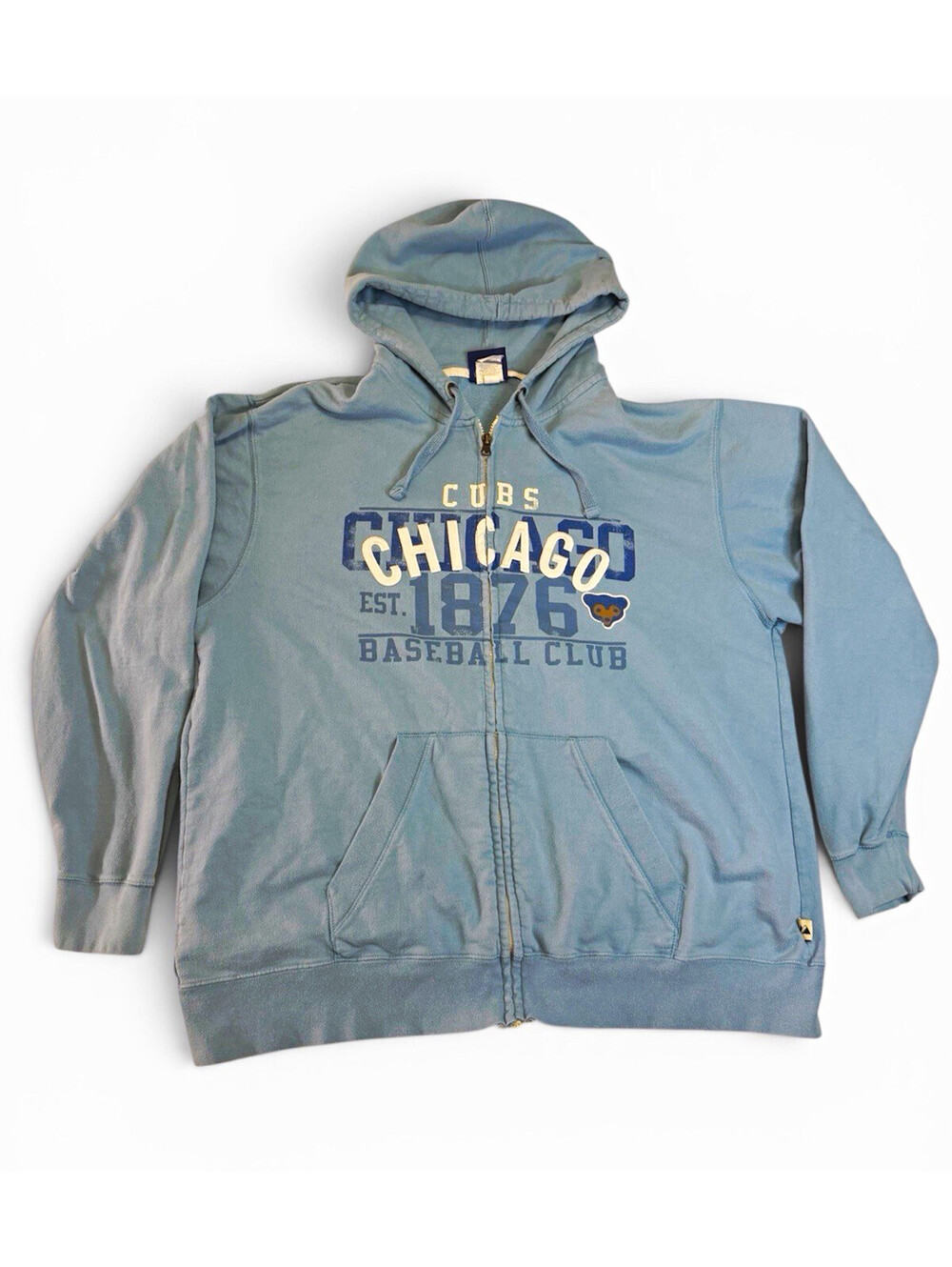 MLB Collection Chicago Cubs MLB Full Zip Hoodie Blue Men's Size XL